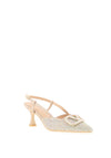 Sorento Morelto Encrusted Sling Back Heels, Gold
