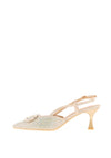 Sorento Morelto Encrusted Sling Back Heels, Gold