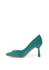 Sorento Riverbank Pointed Court Heels, Teal