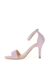 Sorento Screebe Reptile Metallic Heeled Sandals, Lilac
