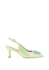 Sorento Shelbourne Embellished Shimmer Heels, Lime Green