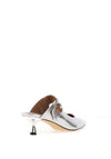 Sorento Sofitel Kitten Heel Mules, Silver