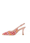 Sorento Blissful Hill Crochet Sling Back High Heels, Multi