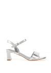 Sorento Sawyer Metallic Heeled Sandals, Silver