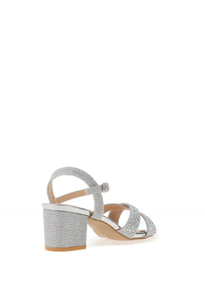 Sorento Westgrove Embellished Heeled Sandals, Silver