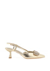 Sorento Wrights Metallic Diamante Bow Heels, Gold