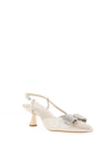 Sorento Wrights Metallic Diamante Bow Heels, Pearl