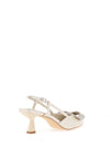 Sorento Wrights Metallic Diamante Bow Heels, Pearl