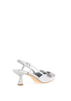 Sorento Wrights Metallic Diamante Bow Heels, Silver