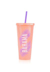 SoSu Bahama 700ml Reusable Cup with Straw, Coral