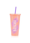 SoSu Bahama 700ml Reusable Cup with Straw, Coral