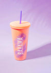 SoSu Bahama 700ml Reusable Cup with Straw, Coral