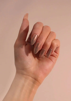 SoSu Salon Nails Stiletto 24 Pack, Chocolate Gazed