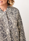 Soyaconcept Reptile Print Button Up Jacket, Beige