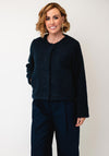 Soyaconcept Textured Snap Button Jacket, Navy