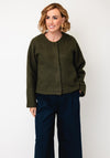 Soyaconcept Textured Snap Button Jacket, Green