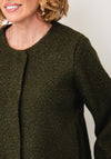 Soyaconcept Textured Snap Button Jacket, Green