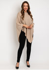 Soyaconcept Vianna Shimmery Knitted Poncho, Beige