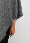 Soyaconcept Vianna Shimmery Knitted Poncho, Grey