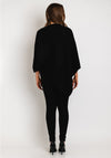 Soyaconcept Vianna Shimmery Knitted Poncho, Black