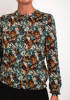 Soyaconcept Marica Round Neck Floral Pattern Top, Green