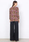 Soyaconcept Marica Floral Print V-Neck Blouse, Bordeaux