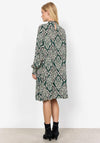 Soyaconcept Vernia Damask Knee Length Dress, Dark Green