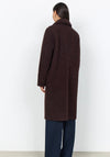 Soyaconcept Longline with High Neckline Teddy Coat, Brown