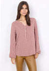 Soyaconcept Talita Split Neck Geo Print Blouse, Rose