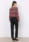 Soyaconcept Talena Elasticated Hemline Floral Blouse, Bordeaux