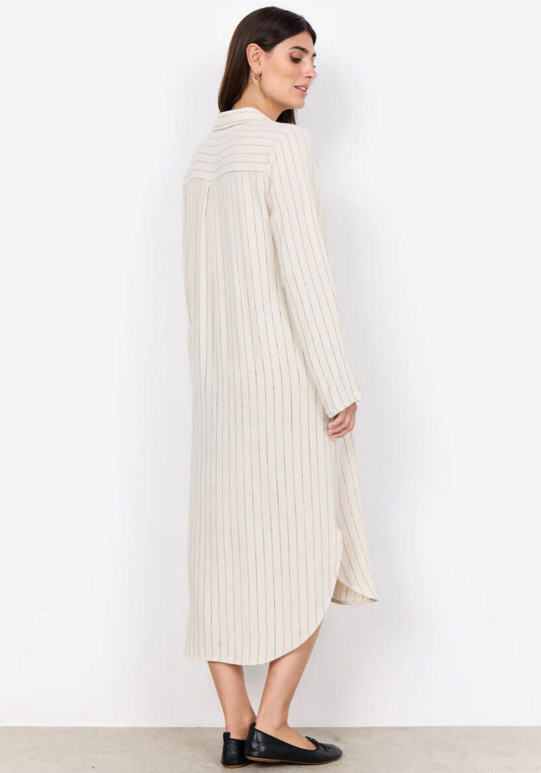 Soyaconcept Poula Linen Mix Shirt Dress, Beige