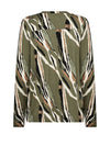 Soyaconcept Marica Printed V Neck Top, Green