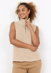 Soyaconcept Julia Knit Sleeveless Jumper, Camel