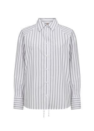 Soya Concept Valentina Striped Tie Back Shirt, White