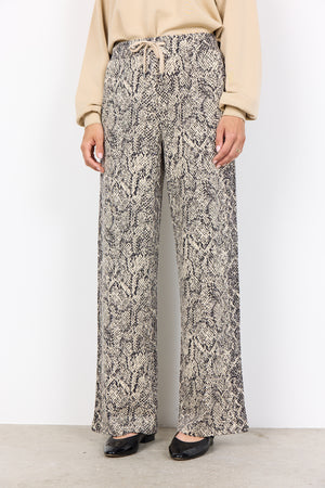 Soya Concept Violet Elasticated Trousers, Navy