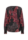 Soya Concept Vaike V-Neck Floral Print Blouse, Black Multi