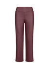 Soya Concept Pam Leather Trousers, Wine