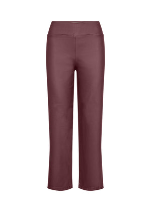 Soya Concept Pam Leather Trousers, Wine