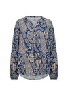 Soya Concept Valgerda V-Neck Blouse, Blue