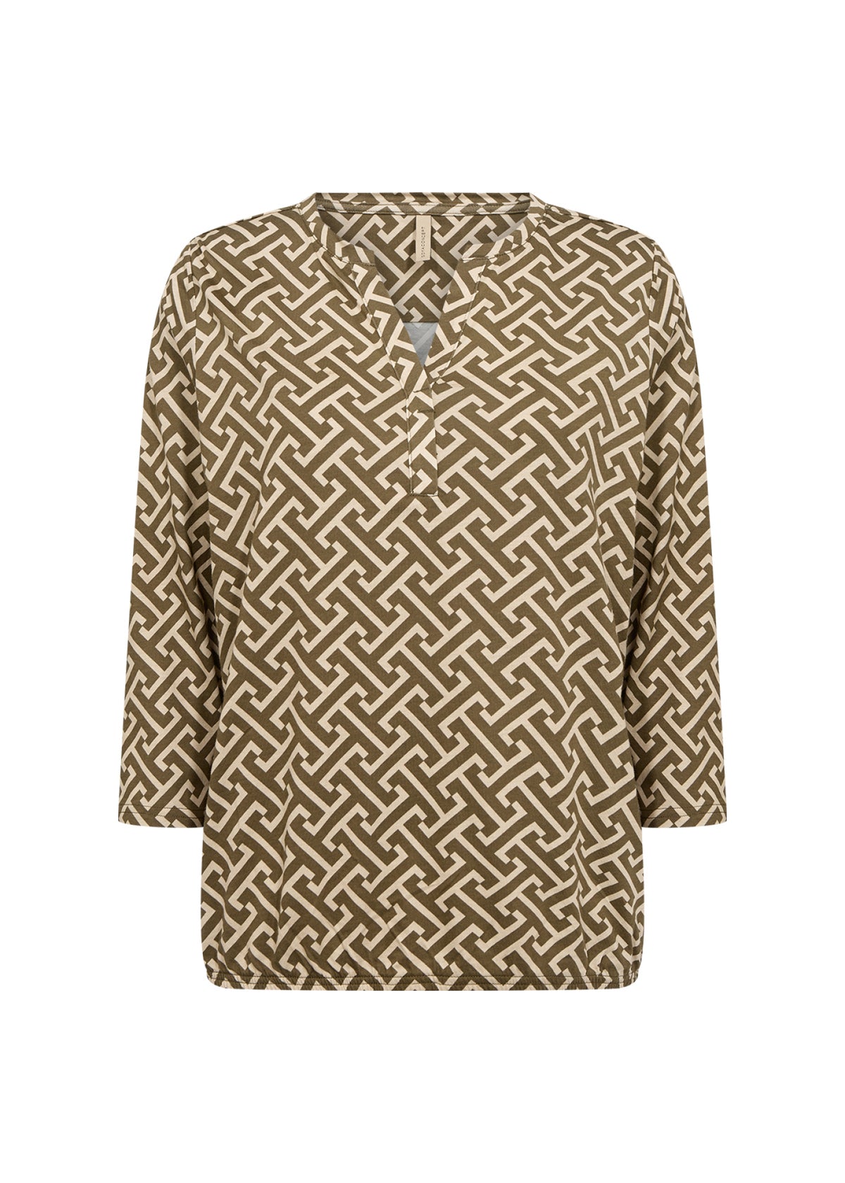 Soya Concept Felicity Abstract Blouse, Brown