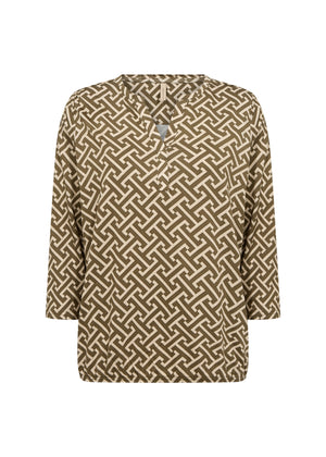Soya Concept Felicity Abstract Blouse, Brown