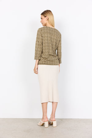 Soya Concept Felicity Abstract Blouse, Brown
