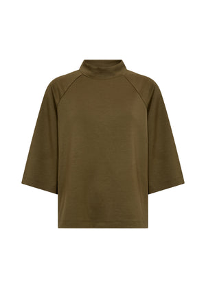 Soya Concept Banu Flare Sleeve Jumper, Green