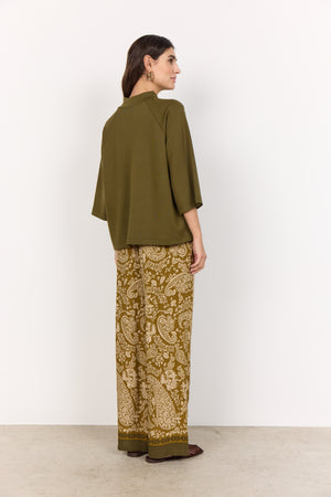Soya Concept Banu Flare Sleeve Jumper, Green