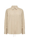 Soya Concept Valentina Striped Tie Back Shirt, Beige
