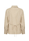 Soya Concept Valentina Striped Tie Back Shirt, Beige