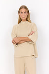 Soya Concept Banu Flare Sleeve Jumper, Beige
