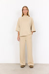 Soya Concept Banu Flare Sleeve Jumper, Beige