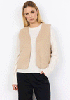 Soyaconcept Bindi Cord Borg Lined Waistcoat, Beige