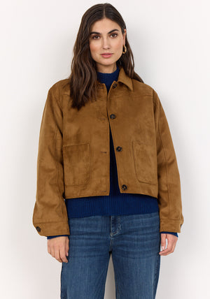 Soyaconcept Vensa Faux Suede Jacket, Tan